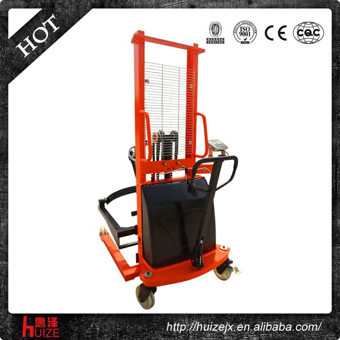半電動(dòng)稱(chēng)重油桶車(chē)（夾鐵桶，手搖翻轉倒料）